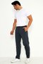 Men's Anthracite Straight Leg Pocket Elastic Waist High Waist Modal Scuba Sports Sweatpants Edy0010A - 3