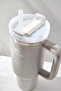 Quencher Thermos Cup with Straw 1.18 Lt Gray - 2