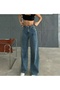 Emma 90's Medium Snow Super High Waist Loose Leg Jeans Palazzo Pants - 6