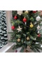Christmas Silver Chain Ornament 2 Meters Pearl Pine Tree Ornament Christmas Dining Table Stone