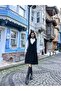 Black Short Stamp V-Neck Gilet Dress - 5