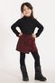 Red Color Girl's Skirt Suit with Bow Detail - 5