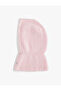 Knitted Beanie with Snap Detail - 2