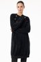 Reglan Sleeves Button Detailed Mink Tunic Black - 2