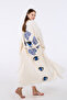 100% Cotton Natural Ethnic Blue Eye Printed Muslin Kimono - 8