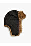 Quilted Pilot Hat - Faux Fur Inside - 2
