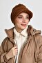 Fleece Hat with Visor,B-73Pl,Brown - 4