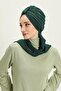 Winter Scarf Bonnet Turban, B-80Rb, Duck Green - 4