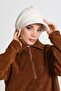 Fleece Hat with Visor, B-73Pl, Ecru - 2