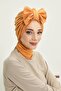 Winter Scarf Bonnet Turban, B-80Rb, Orange - 7
