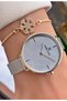 Brand Gold Color Small Case Thin Cord Women's Wristwatch - Bracelet - 5