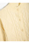 Basic Cardigan Textured Long Sleeve Crew Neck Buttoned - 3