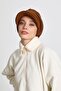 Fleece Hat with Visor,B-73Pl,Brown - 5