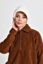Fleece Hat with Visor, B-73Pl, Ecru - 6