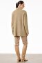 Camel Mink Coat - Herringbone Pattern - 4