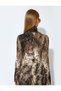 X Selected by Şahika Ercümen - Patterned Turtleneck Slim Fit Long Sleeve Body - 5
