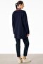 Rayon Jacket - Collar Color Detail, Dark Blue-Somon - 4