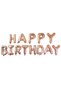 Happy Birthday Rose Gold Pink Birthday Balloon Letter Foil Balloon Set - 2