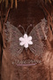 Velvet Hooded Girls' Set - Butterfly Embroidery Detail, Rb-751 - 8