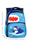 Shark Pattern - Waterproof, Orthopedic Back Feature Primary School and Lunch Box - 2