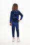 Girl's Velvet Hooded Top and Bottom Set with Embroidery Detail Rb-755 - 7