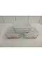 Feyzade Fresco Glass Lockable Storage Container Set of 3 1150Cc Square (Frs-249) - 3