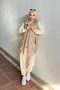 Women's Beige Sheepskin Short Vest