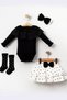 Helena Lace Skirt Set with Heart Socks Baby Girl Set - 4