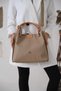 Multi-Compartment Women's Hand and Shoulder Bag with Functional Compartments