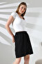 Comfortable Fit Wide Long Combed Cotton Unisex Shorts 21823 Black - 2