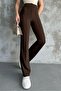 Women's Brown High-Waist Shaping / Sculpting Flared Leg Palazzo Pants - 8