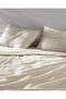 Rosalie Single 100% Cotton Dobby Bed Sheet Pcs Duvet Cover Set - Beige - 4