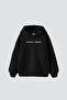 Virtual Tracks Printed Oversize Unisex Premium Black Hoodie - 6