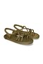 Khaki Women's Rope Sandals - Ibiza Rubber Sole - 4