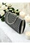 C-214 Dmc Black-Silver Labyrinth Stone Evening Bag