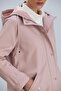 Hooded Quilted Lined Women's Coat - 8