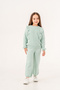 Girls' Knitwear Bottom and Top Set with Ruffled Sleeves - 2