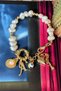 Letter a Bracelet Pearl Model Oyster, Evil Eye and Heart Hanging Design Letter Bracelet