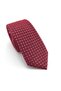 Red and White Patterned Slim Tie
