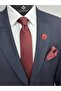 Burgundy Tie Handkerchief Collar Flower Combination Set