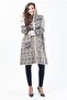 Women's Stone Patterned Hooded Cardigan