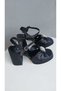 Women's 10 cm Black Stone Bridal Shoes - 8