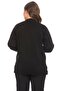 Women's Black Buttoned Steel Knit Cardigan - 4