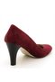 40 - 41 - 42 - 43 - 44 1923 Burgundy Suede Heeled Large Size Women's Shoes - 3