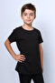Children's Basic T-Shirt Black-White Pack of 2 Circular Neck D40 - 3