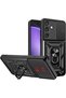 Galaxy S24 Fe Case Camera Protected Sliding Ring Armor Military Tank Protective Cover - 2