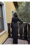 WOMEN'S BLACK V-NECK MIDI SATIN DRESS - 4