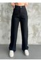 Women's Black Loose Fitting Wide Leg Casual Boyfriend Baggy Jean Pants - 6