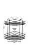 Teknotel Bathroom Organizer Shampoo Dispenser Soap Holder 2-Tier Adhesive Bathroom Shower Shelf Black St002 - 4