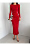 Women's Red Hailey Long Sleeve Maxi Dress - 3